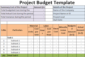 Project Budget Template | Free Download (Excel, PDF, CSV, ODS)
